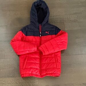 Puma Red and Black Puffer Jacket